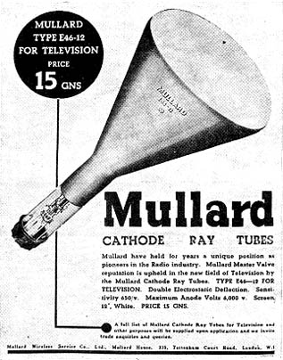 Mullard CRTs 1937